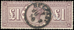 Obl. SG#185 - 1£. Brown-lilac. Used. VF. - Andere & Zonder Classificatie