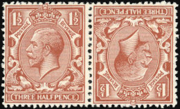 * SG#420a - 1 1/2d. Red-brown. Pair Tête-bêche. VF. - Other & Unclassified