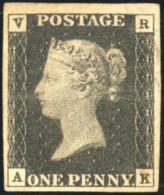 (*) SG#1 - Official Stamps. 1 Penny. VR. Noir. Lettered A - K. Crease. VF. - Sonstige & Ohne Zuordnung