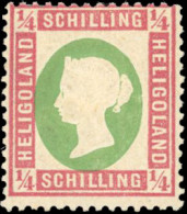 * SG#5a - Error. 1/4sc. Green And Rose. VF. - Heligoland (1867-1890)