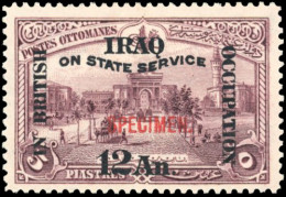 * SG#O27 - 12a. On 5pi. Purple. Opt. SPECIMEN. VF. - Irak