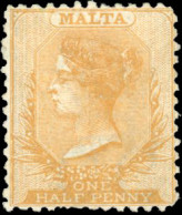 (*) SG#14 - 1/2p. Buff-brown. F. - Malta (...-1964)