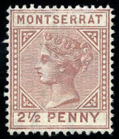 (*) SG#9 - 2 1/2 P. Red-brown. VF. - Montserrat