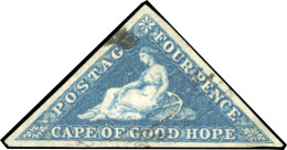 Obl. SG#19/19a - 4p. Deep Blue & Blue. 7 Copys. VF. - Kaap De Goede Hoop (1853-1904)
