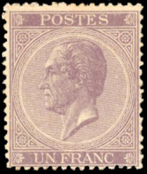 * COB#21A - 1F. Violet. Type De 1865 - Leopold Ier. Dentelé 15. Légère Trace De Charnière. Rare Dans Cette Qualité. SUP. - Other & Unclassified