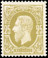 ** COB#32B - 25c. Jaune-olive. Type 1869. Tirage à L'aniline. Dentelé 14. Bon Centrage. TB. - Autres & Non Classés