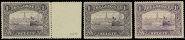 ** COB#145+145a+145A - 1F. Noir. 3 Valeurs Dont 2 Nuances Et 1 Perforation 15. Bon Centrage. Très Frais. SUP. - Autres & Non Classés