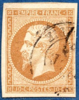 France 1853, 10 C Obliteré PC 803 Chatelleraut, Cancelled Small Figures, Type 13B - 1853-1860 Napoleone III