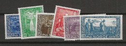 1941 MNH Norway Mi 259-64 Postfris** - Nuovi