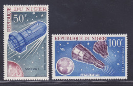 NIGER AERIENS N°   64 & 65 ** MNH Neufs Sans Charnière, TB (D7576) Conquête De L'espace - 1966 - Niger (1960-...)