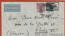 Brésil Lettre Pour La France 1935 - Brieven En Documenten