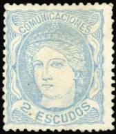 * 112 - 2e. Bleu. Belle Dentelure. Certificat COMEX. SUP. - Autres & Non Classés