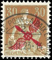 Obl. Zu#1 - Poste Aérienne. 30c. Brun Et Vert. Obl. Centrée CàD ''CONFERENCE POUR LA PAIX'' Du 5.II.1923. SUP. - Other & Unclassified