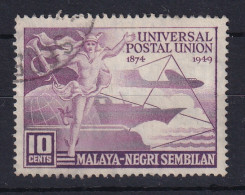 Malaya - Negri Sembilan: 1949   U.P.U.   SG63   10c   Used - Negri Sembilan