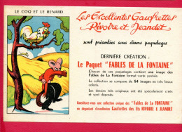 BUVARDS (Réf : BUV 027) LES EXCELLENTES GAUFRETTES RIVOIRE ET JEANDET (Le Coq Et Le Renard) - Alimentaire