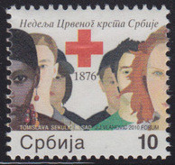 Serbia 2010 Red Cross Rotes Kreuz Croix Rouge, Tax, Charity, Surcharge Stamp MNH - Serbie