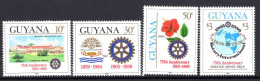 Guyana 1980 75th Anniversray Of Rotary International Set HM (SG 745-748) - Guyane (1966-...)