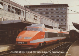 TGV 53 . Sud-Est . Nantes . TGV Inaugural 31 05 1986 . Photo Champenois . - Treinen