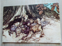 Carte Double   -   Illustration Arthur Rackham     Fantaisie - Groepen Kinderen En Familie