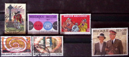 Belgique1995 6timbres Oblitérés Liste COB Ci-dessous: - Usati