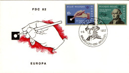 EUROPA FDC 1982 BELGIQUE - 1982