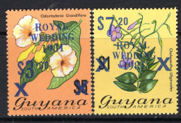 Guyana 1981 Royal Wedding - Blue Surcharge - Set MNH (SG 769-770) - Guyane (1966-...)