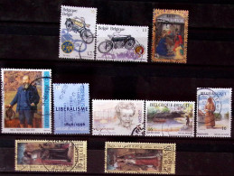 Belgique1995-1996  10 Timbres Oblitérés Liste COB Ci-dessous: - Usados