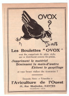 1932 - Publicité - Boulettes Ovox - 15 Rue Monfoulon à Nantes (Loire-Maritime) - Publicidad