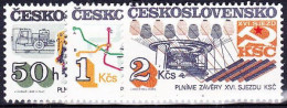 ** Tchécoslovaquie 1985 Mi 2831-3 (Yv 2647-9), (MNH)** - Neufs