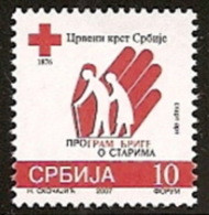 Serbia 2007 Red Cross Care For The Elderly Tax Charity Surcharge Stamp MNH - Serbie