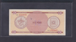 CUBA 10 PESOS 1987 "Certificado De Divisa" SERIE D (Serie De La Bola) Billete Dificil - Kuba