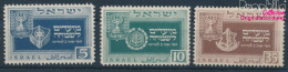 Israel 19-21 (kompl.Ausg.) Mit Falz 1949 Jüdische Festtage (10369187 - Ongebruikt (zonder Tabs)