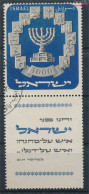 Israel 66 Mit Halbtab (kompl.Ausg.) Gestempelt 1952 Staatswappen (10348750 - Gebraucht (mit Tabs)