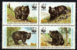 Pakistan 1989 - Mi.Nr. 759 - 762 - Postfrisch MNH - Tiere Animals Bären Bears WWF - Bären