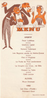 MENU HUMORISTIQUE AVEC JOLI DECORS AU MENU : PICON LUILEFESS,  LE GRUYERE AU TROU DE BALE ETC......SCAN R.V - Menú