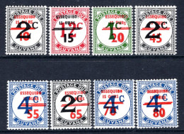 Guyana 1981 Postage Due Surcharges - Type I - Set HM (SG 782A-790A) - Guyane (1966-...)