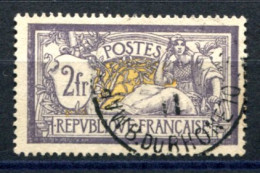 RC 27317 FRANCE COTE 90€ N° 122 - 2f VIOLET ET JAUNE TYPE MERSON OBLITÉRÉ TB - Used Stamps