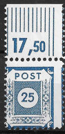 Allemagne/Saxe Occidentale Michel N° 49D I Dentelé 10 Neuf ** MNH. Signé Findensein. TB - Postfris