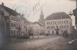 CPA 68 - PHOTO  - PLACE QUARTIER DE L'EGLISE DE DANNEMARIE PRES DE RETZWILLER HAUT RHIN - GUERRE 1914 1918 - Dannemarie