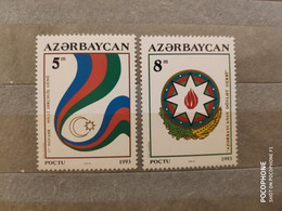 1994 Azerbaijan Emblema Flag - Aserbaidschan