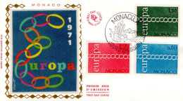 EUROPA FDC 1966 MONACO - 1971