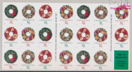 USA 3051-3054Fb Folienblatt48 (kompl.Ausg.) Postfrisch 1998 Weihnachten (10368235 - Ungebraucht