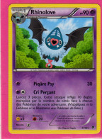 Carte Pokemon Francaise 2011 Noir Et Blanc Pouvoir Emmergeant 37/98 Rhinolove 90pv Neuve - Noir & Blanc