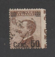 REGNO  VARIETA': 1923/27  SOPRASTAMPATO  -  50 C./40 C. BRUNO  US. -  PIU'  LARGO  -  C.E.I. 133 - Used