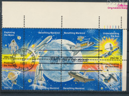 USA 1481-1488 Achterblock (kompl.Ausg.) Gestempelt 1981 Raumfahrt (10348600 - Usati