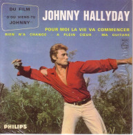 JOHNNY HALLYDAY CD EP POUR MOI LA VIE VA COMMENCER + 3 - Otros - Canción Francesa