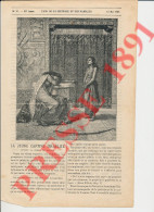 Gravure 1891 La Jeune Captive Israélite Devant La Femme De Naaman   266CH10 - Non Classés