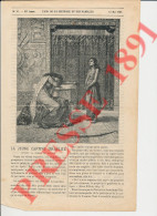 Gravure 1891 La Jeune Captive Israélite Devant La Femme De Naaman   266CH10 - Ohne Zuordnung