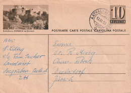 PK 182  "Schlossruine Dorneck Bei Dornach"  (Aathal-Seegräben)       1956 - Stamped Stationery