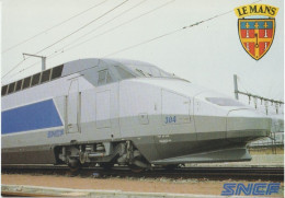 TGV 64 . Atlantique . Rame N° 04 . 04 02 1989 . Le Mans . - Treni